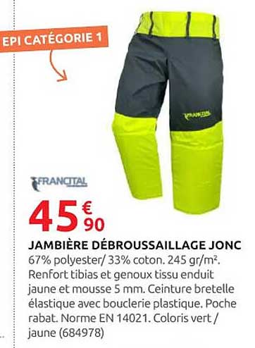 JAMBIÈRE DÉBROUSSAILLAGE JONC