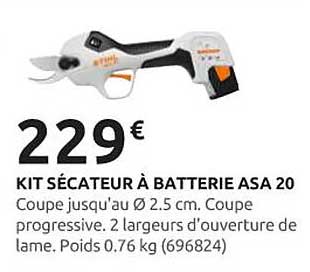 KIT SÉCATEUR À BATTERIE ASA 20