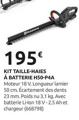 KIT TAILLE-HAIES À BATTERIE H50-P4A