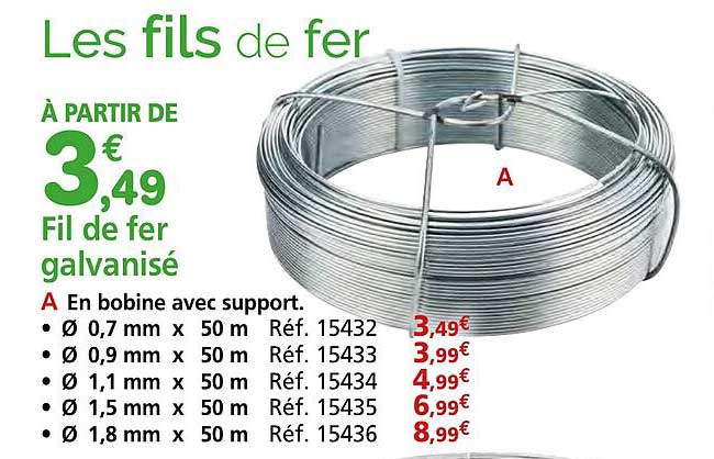 Les fils de fer  
Fil de fer galvanisé  