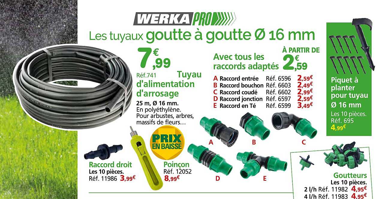 Les tuyaux goutte à goutte Ø 16 mm