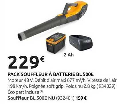 PACK SOUFFLEUR À BATTERIE BL 500E
