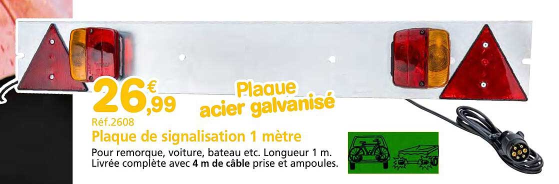 Plaque de signalisation 1 mètre
