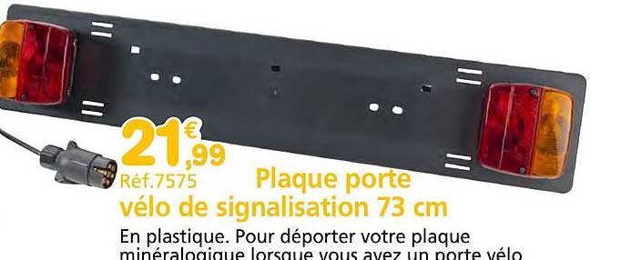 Plaque porte vélo de signalisation 73 cm