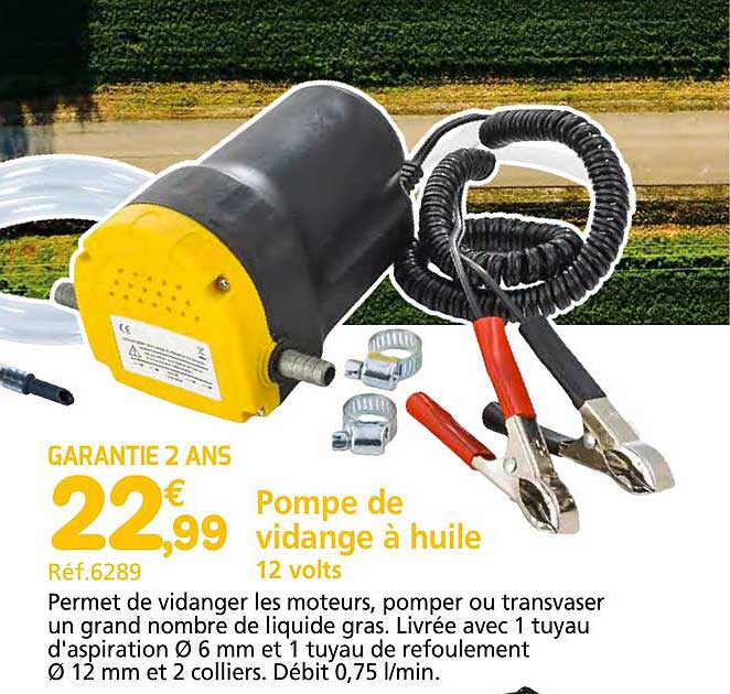Pompe de vidange à huile 12 volts