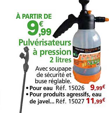 Pulvérisateurs à pression 2 litres