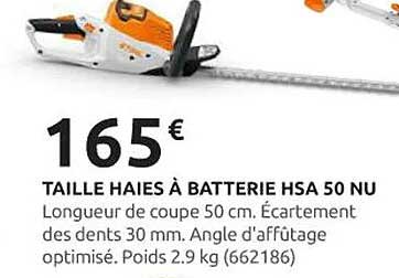 TAILLE HAIES À BATTERIE HSA 50 NU