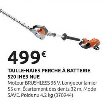 TAILLE-HAIES PERCHE À BATTERIE 520 IHE3 NUE