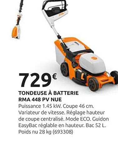 TONDEUSE À BATTERIE RMA 448 PV NUE