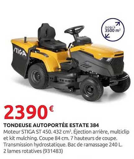 Tondeuse autoportée ESTATE 384