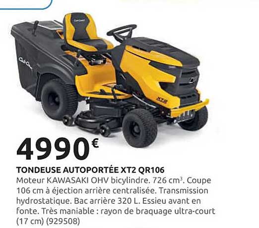 TONDEUSE AUTOPORTÉE XT2 QR106