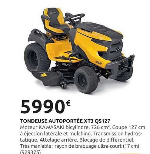 TONDEUSE AUTOPORTÉE XT3 QS127