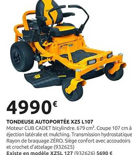 TONDEUSE AUTOPORTÉE XZ5 L107