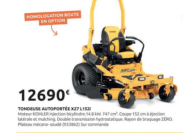 TONDEUSE AUTOPORTÉE XZ7 L152i