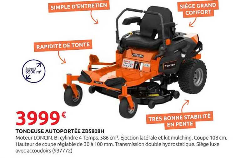 TONDEUSE AUTOPORTÉE ZB5808H