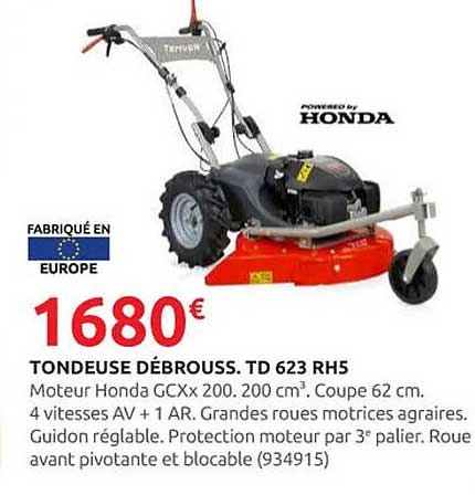 TONDEUSE DÉBROUSS. TD 623 RH5