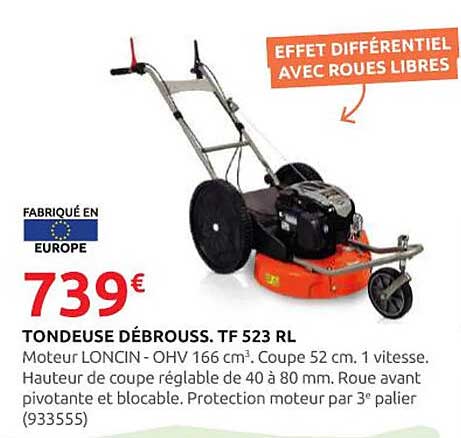 TONDEUSE DÉBROUSS. TF 523 RL