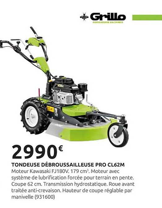 TONDEUSE DÉBROUSSAILLEUSE PRO CL62M