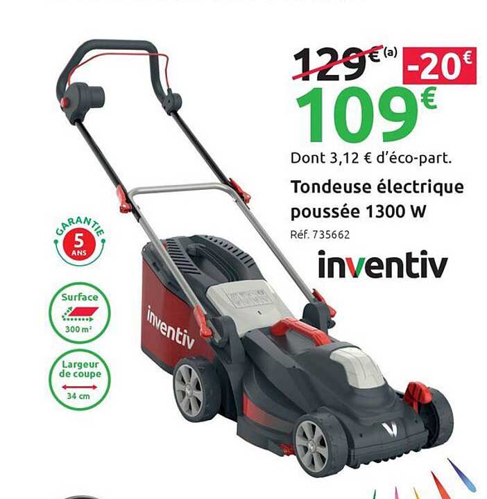 Tondeuse électrique poussée 1300 W