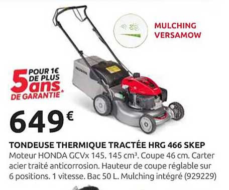 TONDEUSE THERMIQUE TRACTÉE HRG 466 SKEP