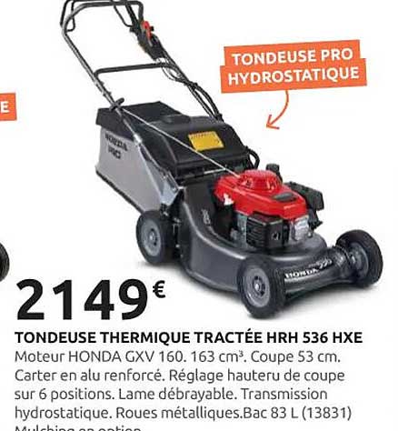 TONDEUSE THERMIQUE TRACTÉE HRH 536 HXE