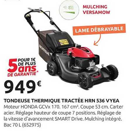 TONDEUSE THERMIQUE TRACTÉE HRN 536 VYEA