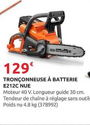 TRONÇONNEUSE À BATTERIE E212C NUE