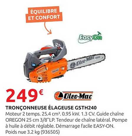 TRONÇONNEUSE ÉLAGUEUSE GSTH240
