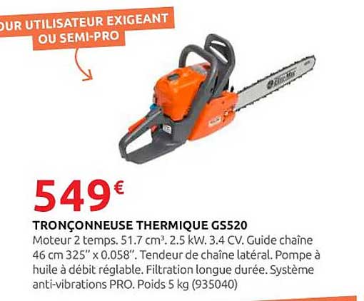 TRONÇONNEUSE THERMIQUE GS520