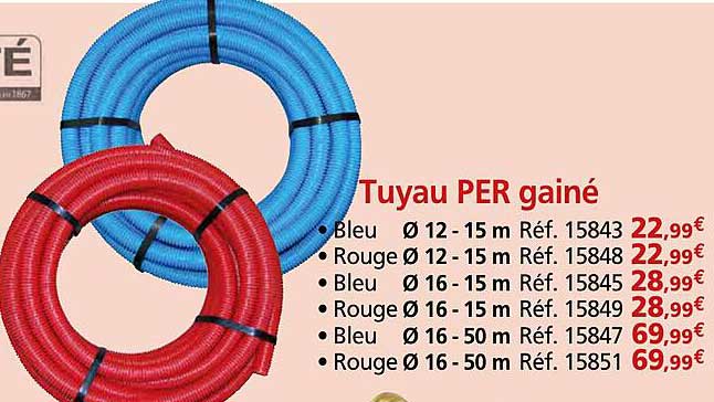 Tuyau PER gainé