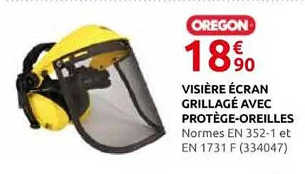VISIÈRE ÉCRAN GRILLAGÉ AVEC PROTÈGE-OREILLES