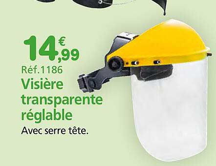 Visière transparente réglable