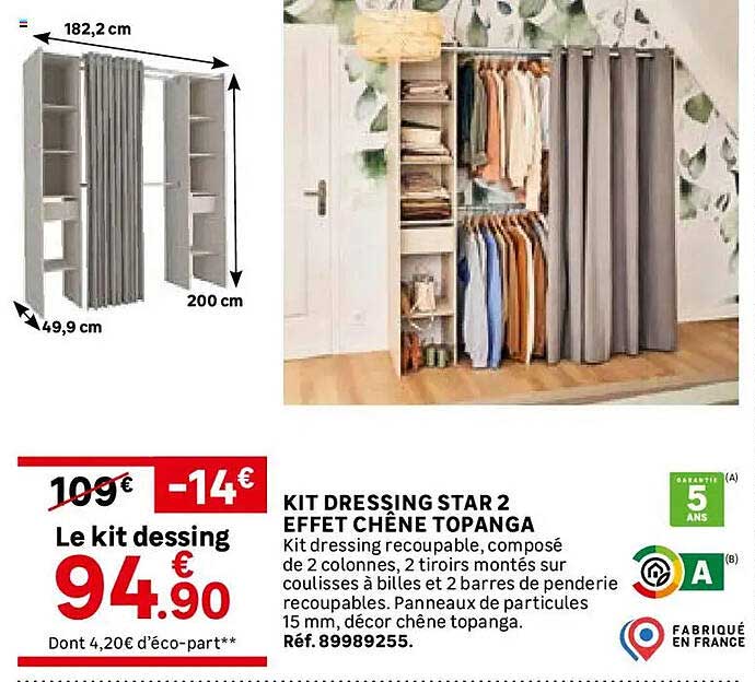 KIT DRESSING STAR 2 EFFET CHÊNE TOPANGA