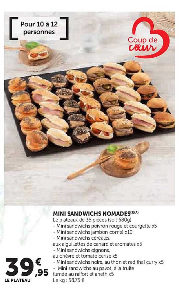 MINI SANDWICHS NOMADES