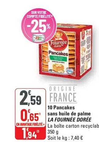 10 Pancakes sans huile de palme LA FOURNÉE DORÉE