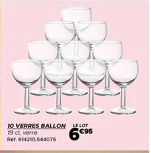 10 VERRES BALLON