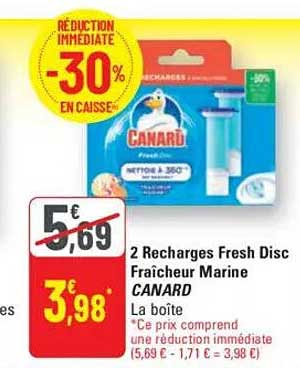 2 Recharges Fresh Disc Fraîcheur Marine CANARD