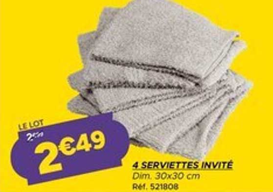 4 SERVIETTES INVITÉ