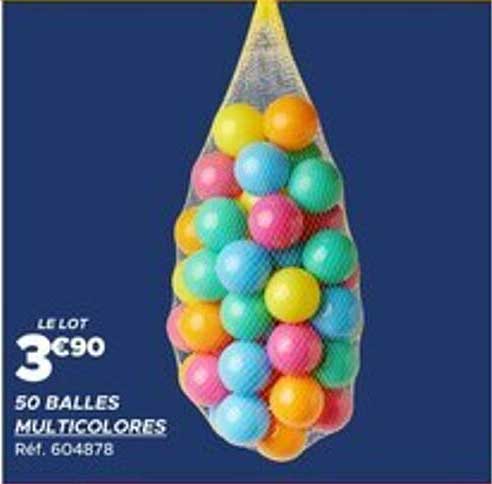 50 BALLES MULTICOLORES