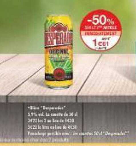 50% de réduction sur Desperados