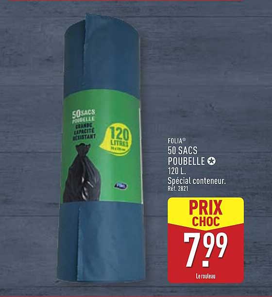 50 SACS POUBELLE 120 L