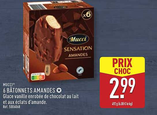 6 BÂTONNETS AMANDES