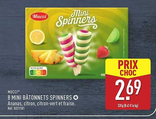8 MINI BÂTONNETS SPINNERS