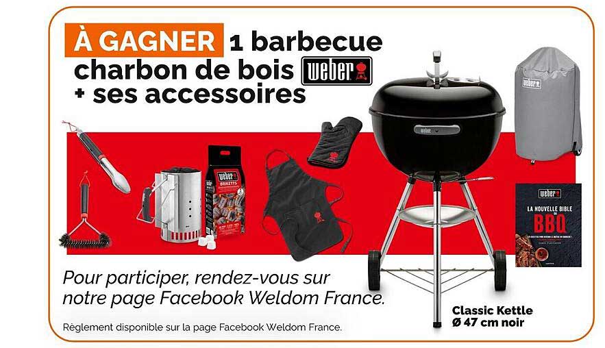 À GAGNER 1 barbecue charbon de bois Weber + ses accessoires