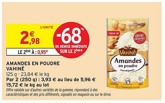 AMANDES EN POUDRE VAHINÉ