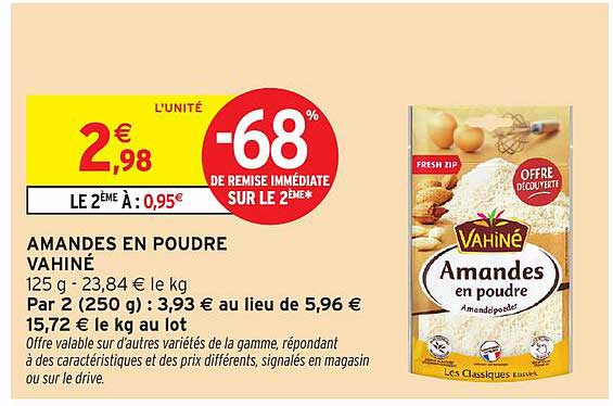 AMANDES EN POUDRE VAHINÉ