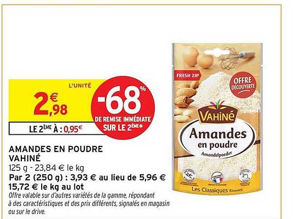 AMANDES EN POUDRE VAHINÉ