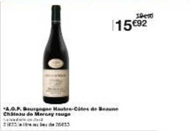 A.O.P. Bourgogne Hautes-Côtes de Beaune Château de Mercay rouge