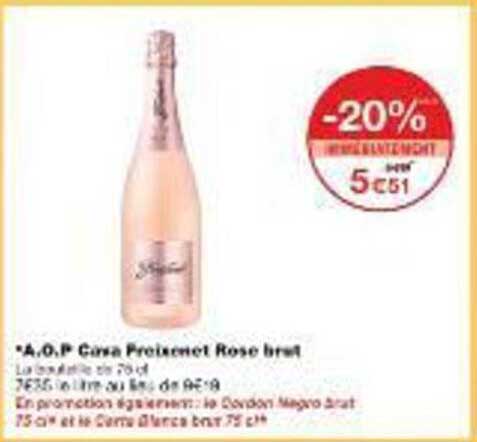 *A.O.P Cava Prosecco Rosé brut