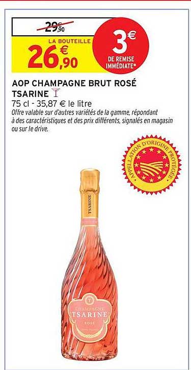 AOP CHAMPAGNE BRUT ROSÉ TSARINE